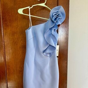 Eliza J Light Blue One-Shoulder Dress NWT - Size 2
